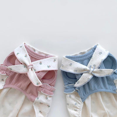 Chaleco Floral con Falda Burbuja y Bufanda Cálida - Conjunto Adorable para Niña - Image 11