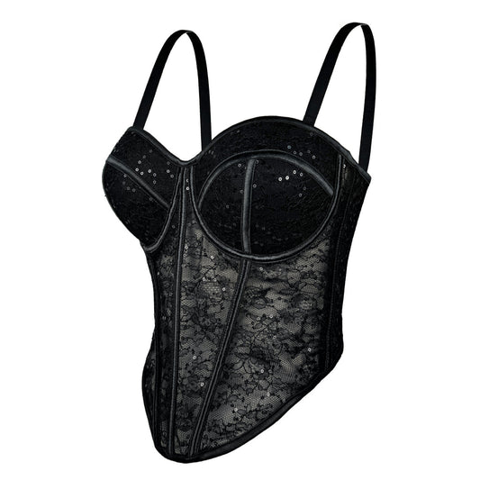 Camiseta de Malla Ajustada con Corsé de Ballenas - Cintura Ceñida y Efecto Modelador - Image 2