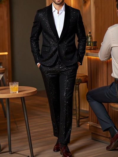 Conjunto de Traje Brillante para Hombre - Saco y Pantalón - Image 14
