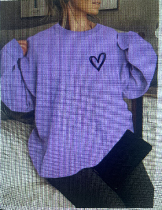 Sudadera Oversize con Estampado de Corazón y Hombros Caídos - Image 15