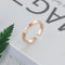 Sterling Plateado Fashion Simple Glossy Ring Rose Dorado Adjustable opening