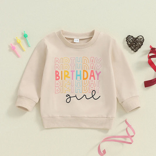 Sudadera Casual para Niña con Letras de Cumpleaños - Image 2