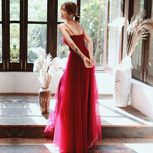 Vestido de Noche con Tirantes Ajustables para Compromisos - Image 11