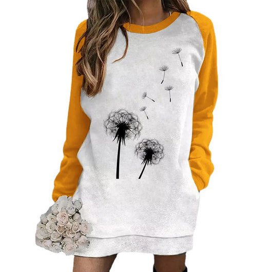 Vestido Suéter Holgado con Contraste de Colores y Bolsillos - Image 12