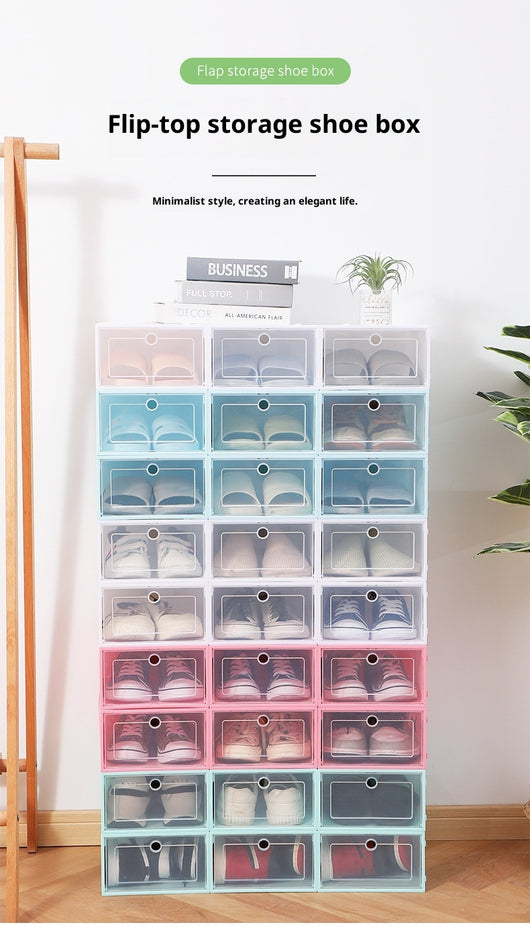 Caja Organizadora Transparente para Zapatillas - Almacenamiento Apilable - Image 30