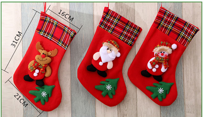 Set de Calcetines Navideños con Adornos Santa y Árbol - Bolsa de Regalo - Image 39