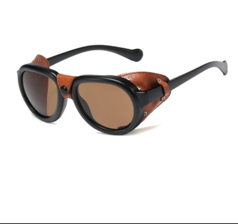 Gafas de Sol Steampunk Ovaladas con Remaches - Estilo Retro Europeo y Estadounidense