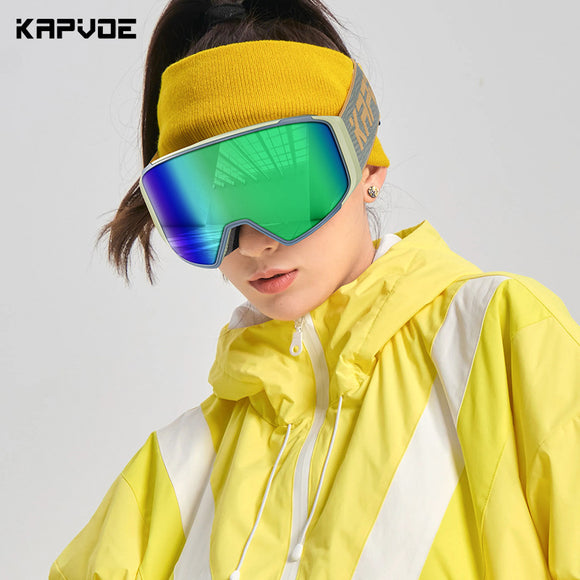 Gafas de Espejo Deportivas Antideslizantes de Doble Capa para Nieve