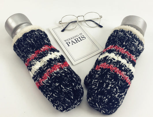 Conjunto de Bufanda, Gorro y Guantes Tejidos en Tonos Cálidos - Image 10