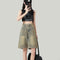 Shorts Denim Retro Vintage Mujer Cintura Alta Holgado