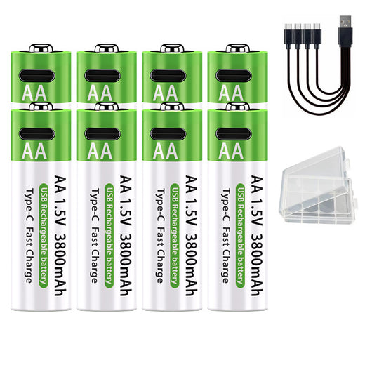 Batería Recargable No 5 de Litio 15V Carga Rápida USB-C AA 3800mAh - Image 4