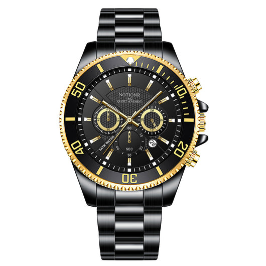 Reloj de Lujo Dorado para Hombre - Acero Inoxidable Resistente al Agua con Esfera Luminosa - Image 3