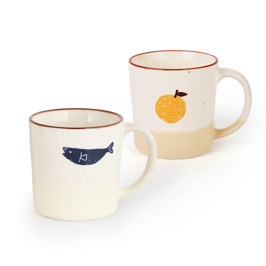 Taza de Café Artesanal de Cerámica con Patrón de Pez Yuzu - Image 4