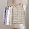 Chaqueta Corta Acolchada para Mujer con Cuello Fruncido