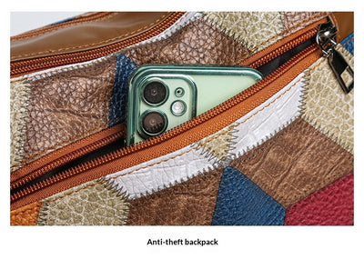 Bolso Bandolera Multicolor con Diseño de Parches Geométricos - Image 29