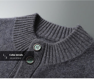 Suéter Cuello Alto Corto Tejido Grueso para Hombre - Image 20