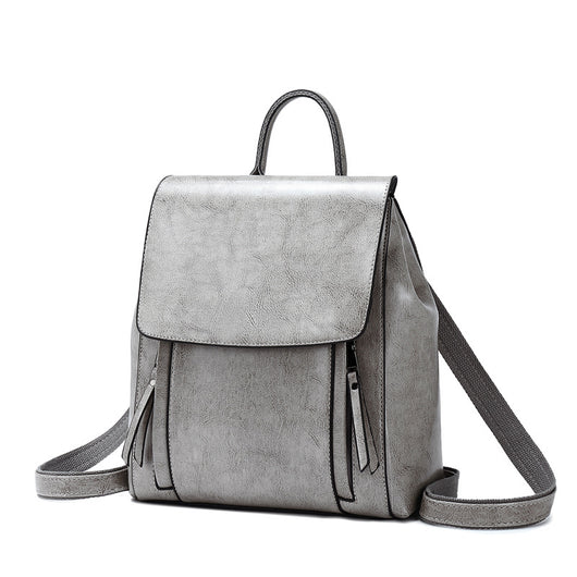 Mochila de Cuero Genuino con Acabado Encerado - Bolso Versátil para Mujer - Image 4