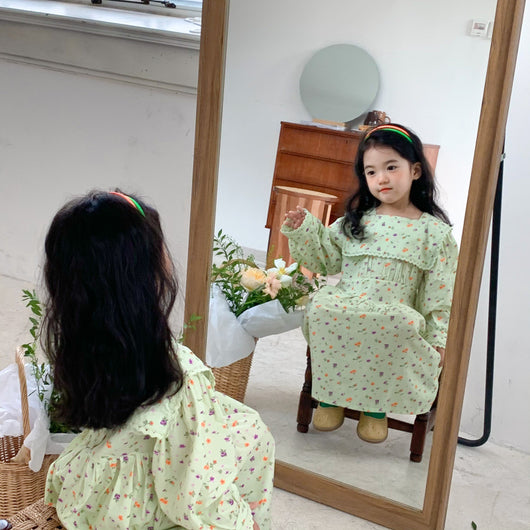 Vestido Infantil Estilo Occidental con Flores - Image 15