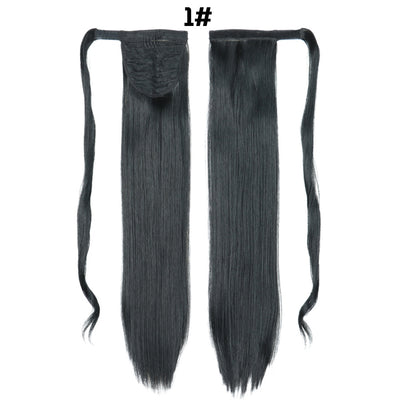 Cola de Caballo Extensible con Velcro - Cabello Liso Europeo - Image 16