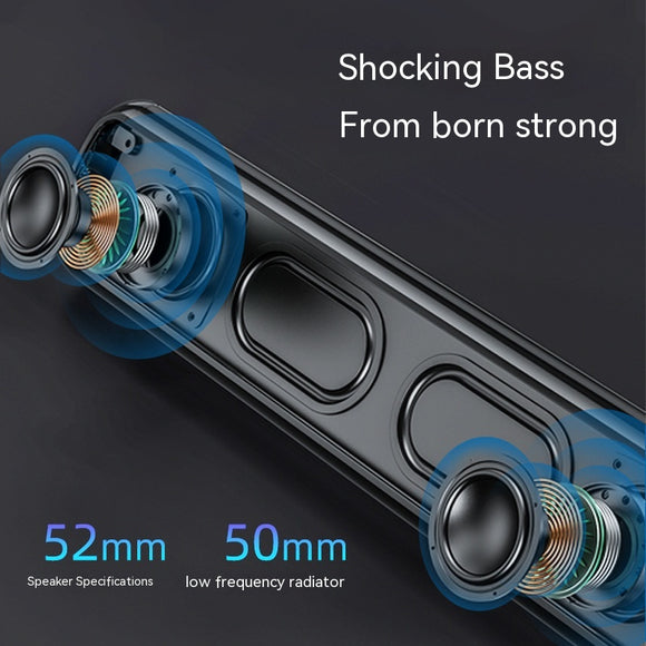 Barra de Sonido para TV con Subwoofer Dual y Bluetooth