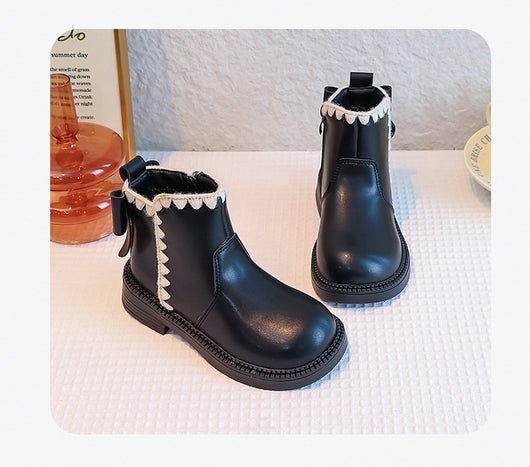Botas de Cuero para Niñas con Forro de Terciopelo y Suela Flexible - Image 31