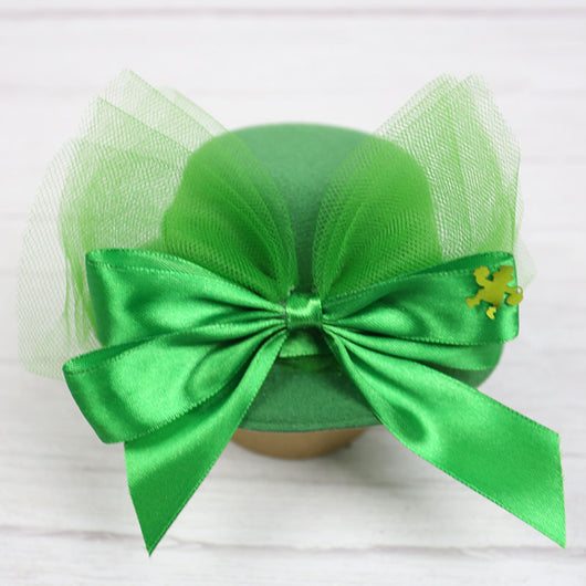 Sombrero de Copa Verde con Trébol para Festivales Irlandeses - Image 4