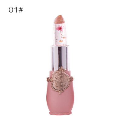 Labial Brillante Termocromático con Flores Deshidratadas