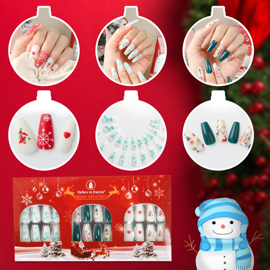 Set de Parches para Manicura Navideña para Mujeres