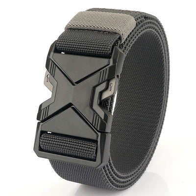 Cinturón Elástico Tejido para Hombre - Diseño Minimalista con Hebilla de Aleación - Image 6