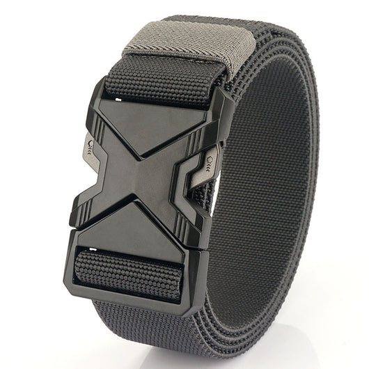 Cinturón Elástico Tejido para Hombre - Diseño Minimalista con Hebilla de Aleación - Image 6