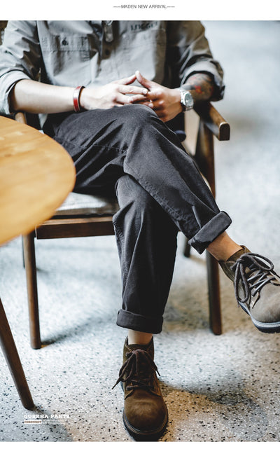 Pantalones Casual de Pana Estilo Americano para Hombre - Image 15