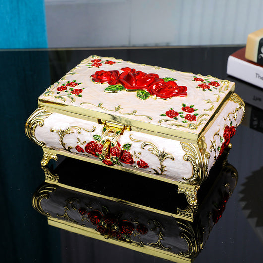 Caja de Almacenamiento Decorativa con Rosa 3D de Lujo - Image 10