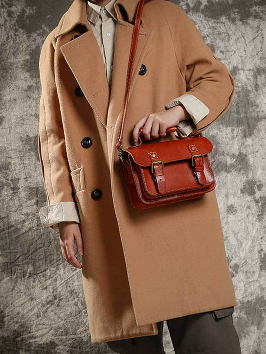 Bolso de Cuero Vintage Artesanal para Mujer - Cuero Vegetal Curtido - Image 9