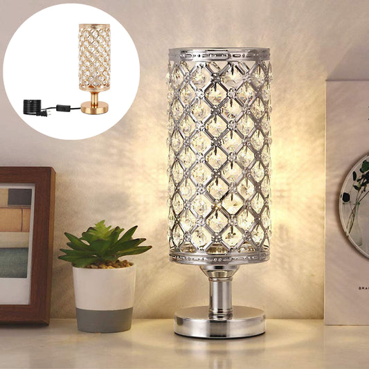 Lámpara de Mesa de Cristal Moderno con Diseño Elegante para Dormitorio y Sala