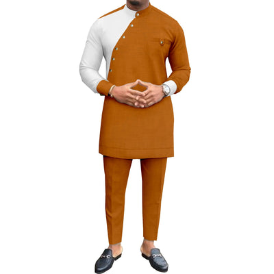 Conjunto de Algodón Puro Africano para Hombre - Traje de Ocio Elegante - Image 18