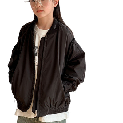 Chaqueta Infantil con Bordado de Letras - Abrigo de Moda para Niños - Image 2
