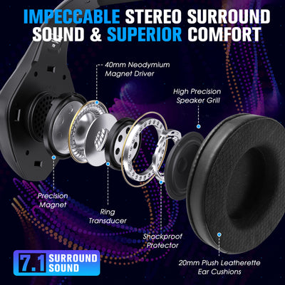 Auriculares Gaming Inalámbricos Bluetooth 2.4G para E-sports - Image 14