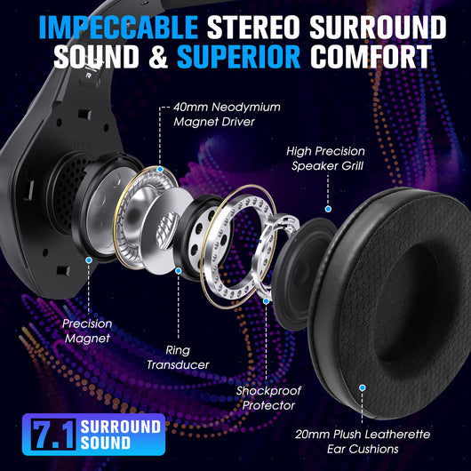 Auriculares Gaming Inalámbricos Bluetooth 2.4G para E-sports - Image 14