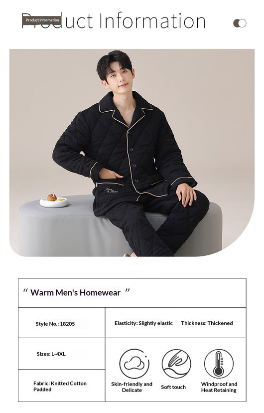 Pijama Acolchado de Tres Capas para Otoño e Invierno - Image 14