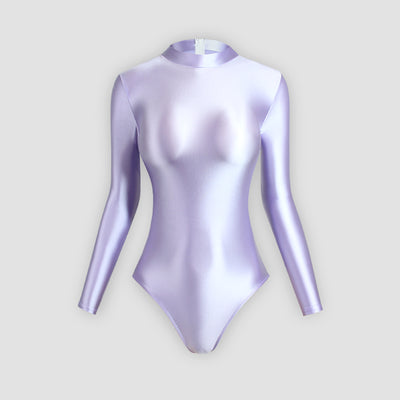 Traje de Baño Ajustado Brillante de Corte Alto - Image 31