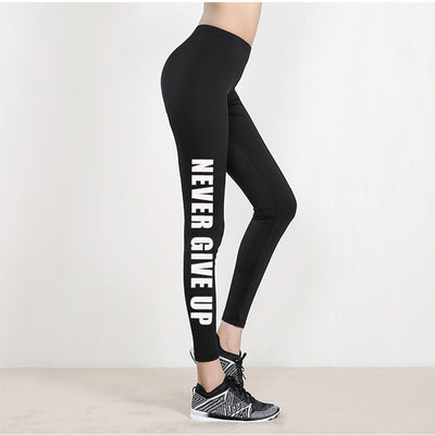 Leggings Deportivos con Estampado de Letras para Mujer - Pantalones Slim Pencil DDK12 - Image 10