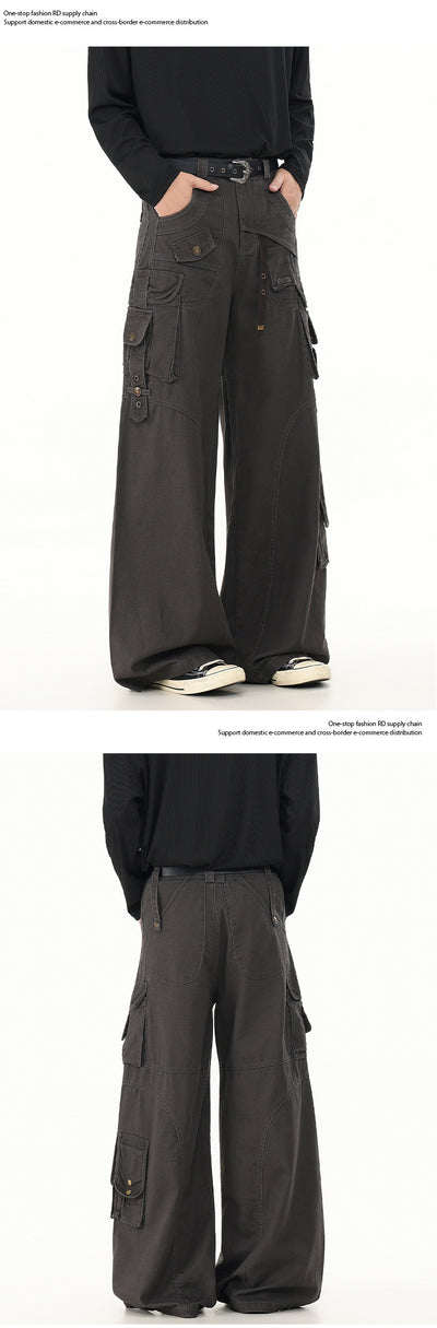 Pantalones Casuales Holgados Estilo Urbano con Bolsillos Múltiples - Image 11