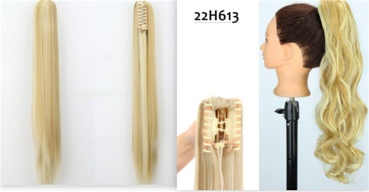 Peluca de Fibra Sintética con Clip Tipo Garra - Cabello Liso y Voluminoso - Image 34