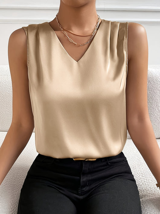 Chaleco de Satén Elegante para Mujer - Prenda Base Versátil - Image 7