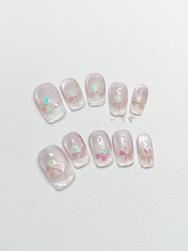 Uñas Postizas Adhesivas Diseño Completo