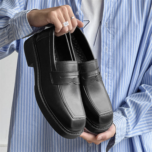 Zapatos de Cuero Estilo Británico con Suela Gruesa - Comodidad Hong Kong para Primavera y Otoño - Image 14