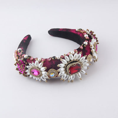 Diadema de Lujo Barroco con Perlas y Cristales Brillantes - Image 23