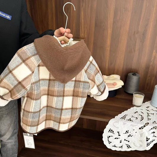 Abrigo de Lana Forrado en Fleece con Diseño Cuadros - Abrigo de Invierno Urbano - Image 9
