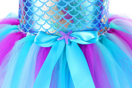 Vestido de Cosplay con Escamas de Pez Iridiscente para Niñas - Image 16