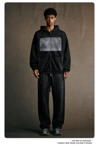 Sudadera Estilo Cardigan con Cierre y Diseño Roto - Image 9